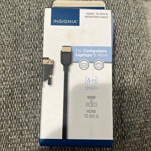 Insignia Monitor Cable - box opened but never used - priced to sell